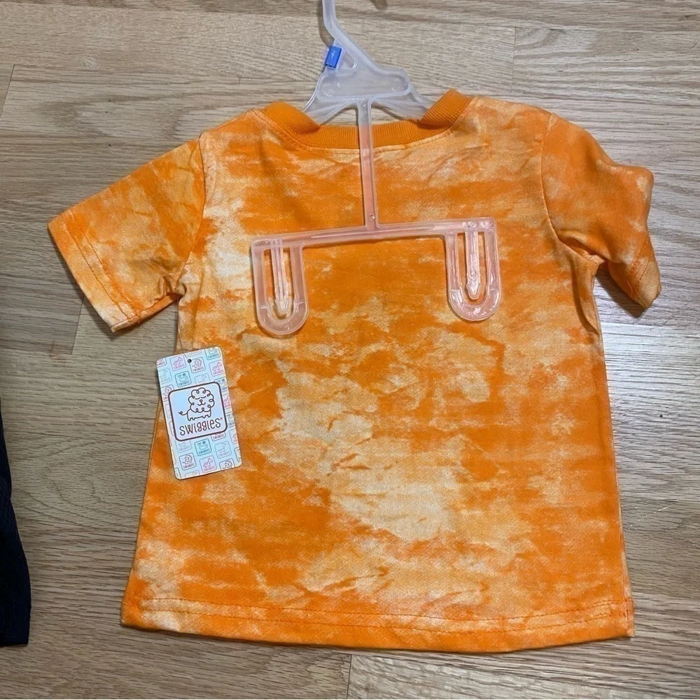 My Future Is Bright T-Shirt Shorts Bundle Outfit NWT 2T Orange Black